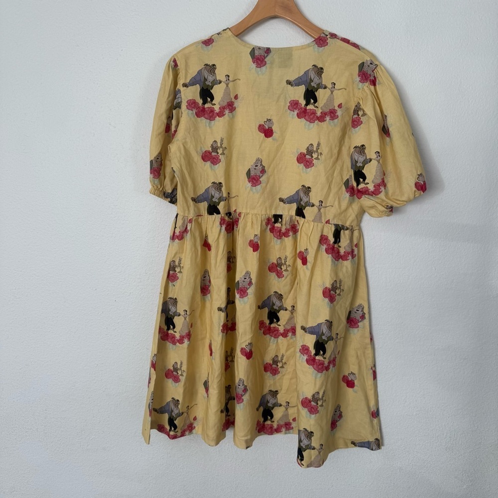 Women's Disney x Cakeworthy Beauty and the Beast Puffy Sleeve Dress size M NWT - Picture 11 of 11